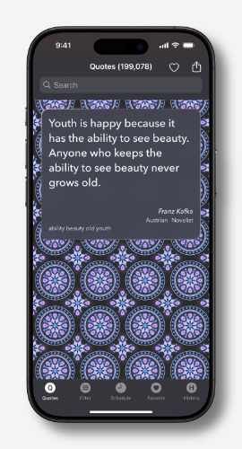 Quote on iPhone